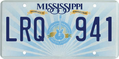 MS license plate LRQ941