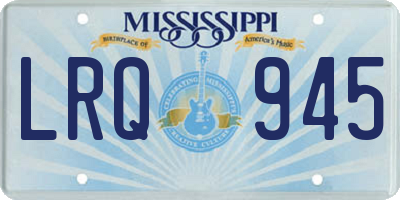 MS license plate LRQ945