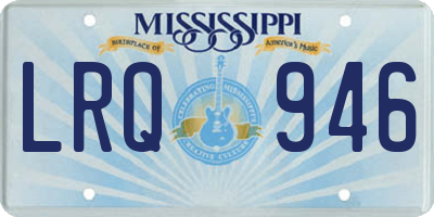 MS license plate LRQ946