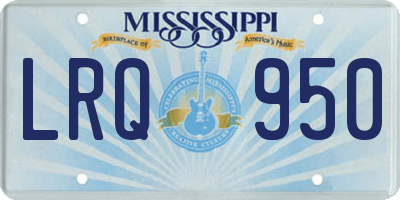 MS license plate LRQ950