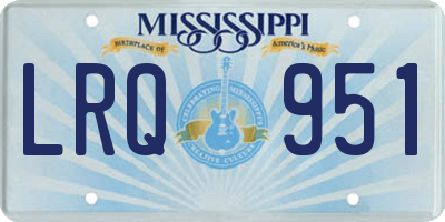 MS license plate LRQ951