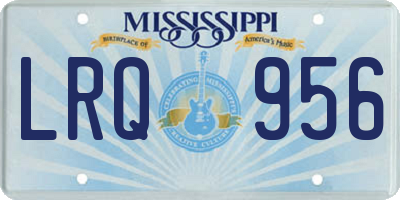 MS license plate LRQ956