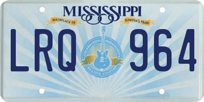 MS license plate LRQ964