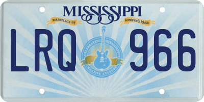 MS license plate LRQ966