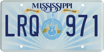 MS license plate LRQ971