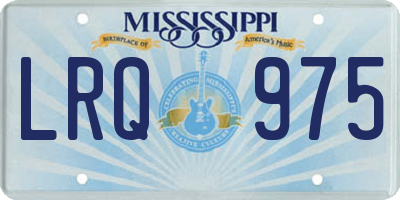 MS license plate LRQ975