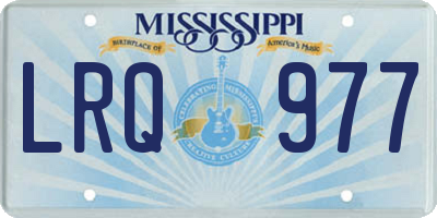 MS license plate LRQ977
