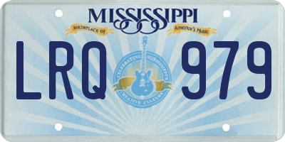 MS license plate LRQ979