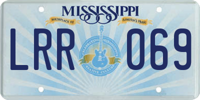 MS license plate LRR069