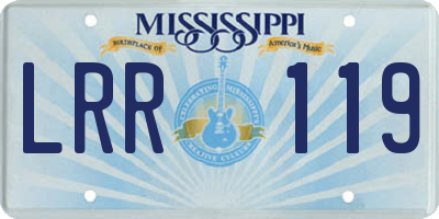 MS license plate LRR119