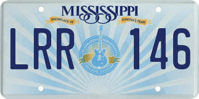 MS license plate LRR146