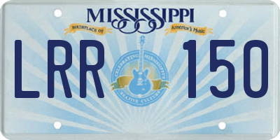 MS license plate LRR150