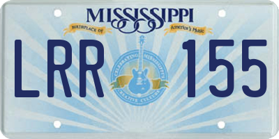 MS license plate LRR155