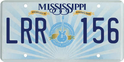 MS license plate LRR156