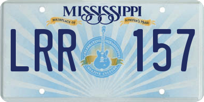 MS license plate LRR157