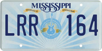 MS license plate LRR164