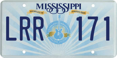 MS license plate LRR171