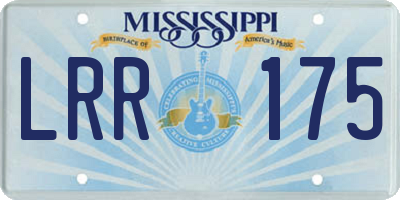 MS license plate LRR175