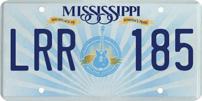 MS license plate LRR185