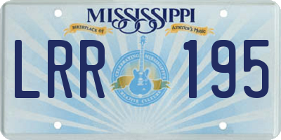 MS license plate LRR195