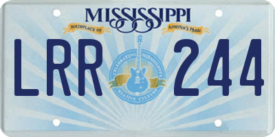 MS license plate LRR244