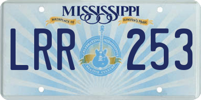 MS license plate LRR253