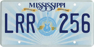 MS license plate LRR256