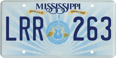 MS license plate LRR263