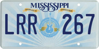 MS license plate LRR267