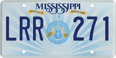 MS license plate LRR271