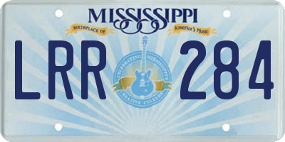 MS license plate LRR284
