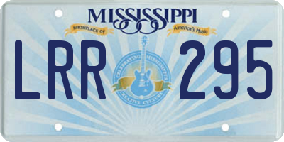 MS license plate LRR295