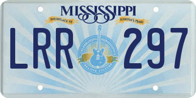 MS license plate LRR297