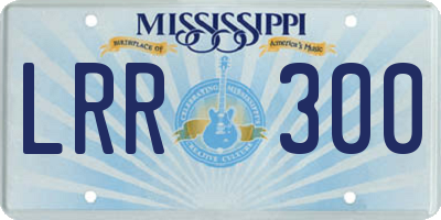 MS license plate LRR300