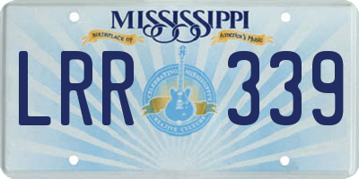 MS license plate LRR339