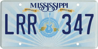 MS license plate LRR347