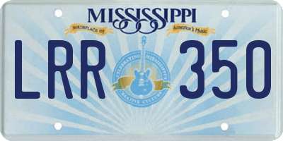 MS license plate LRR350