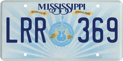 MS license plate LRR369