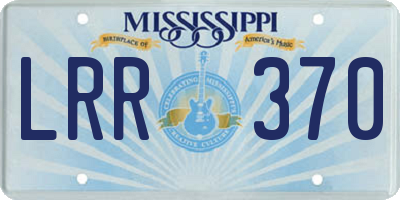 MS license plate LRR370