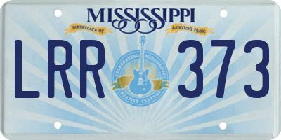 MS license plate LRR373