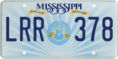 MS license plate LRR378