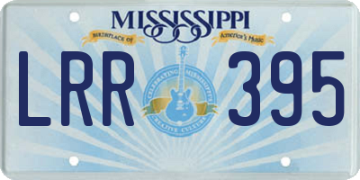 MS license plate LRR395