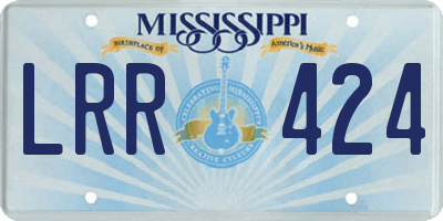 MS license plate LRR424