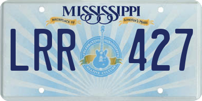 MS license plate LRR427