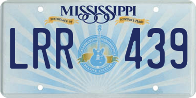 MS license plate LRR439