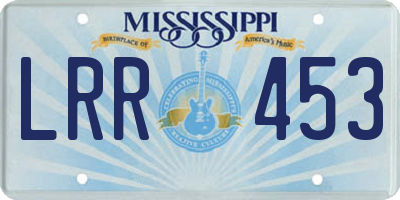 MS license plate LRR453