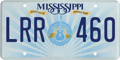 MS license plate LRR460