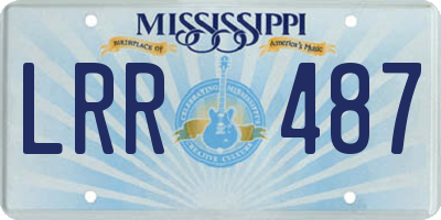 MS license plate LRR487