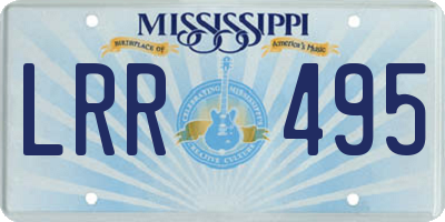 MS license plate LRR495