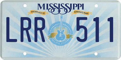 MS license plate LRR511